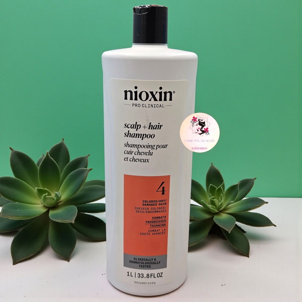 Nioxin Scalp + Hair Shampoo System 4 Color Safe 1 L/33.8 FL OZ New Sealed